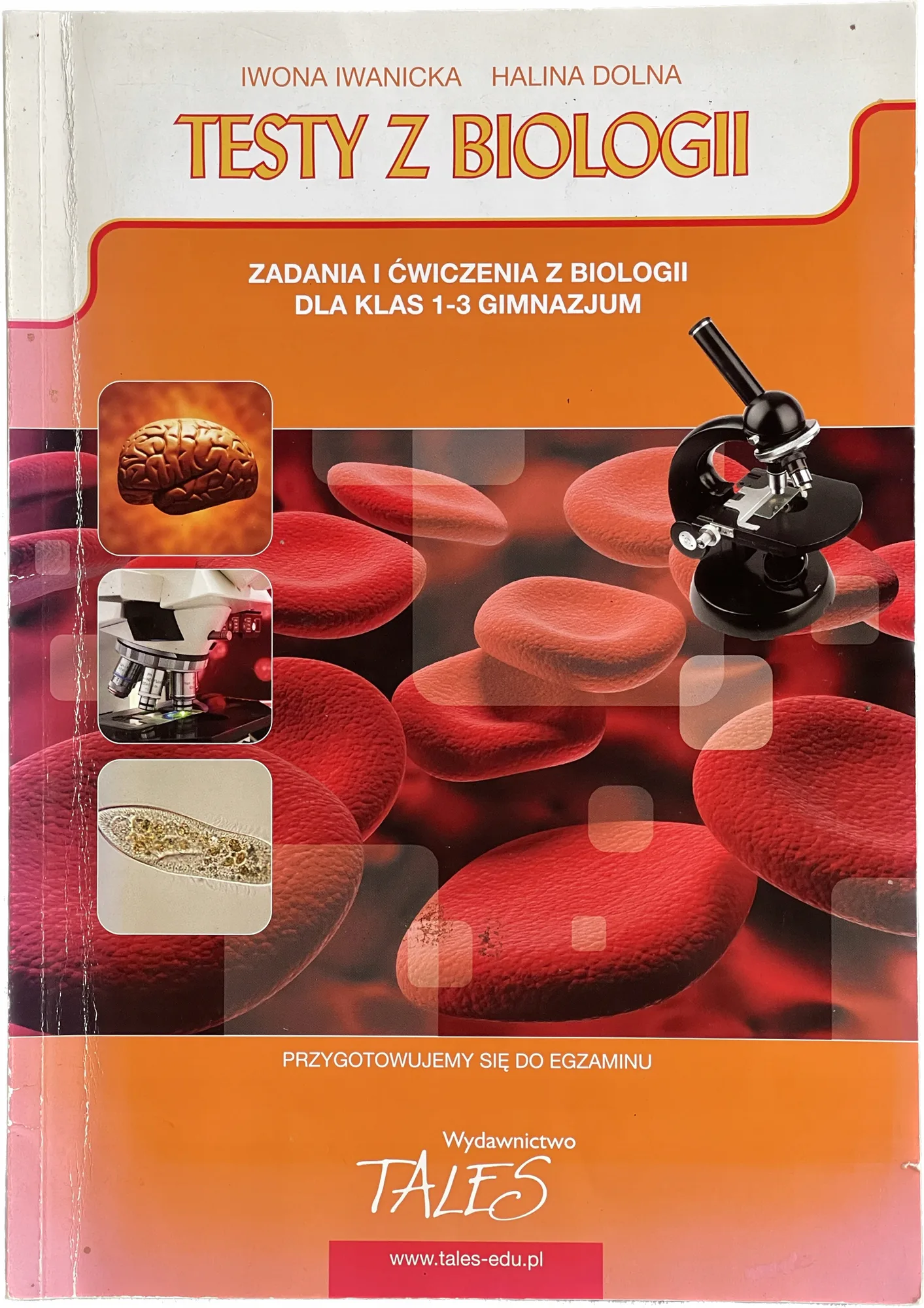 Okładka: Sprawdziany testy biologia KLASA 7 8 z odp. ANATOMIA CZŁOWIEKA układy bdb