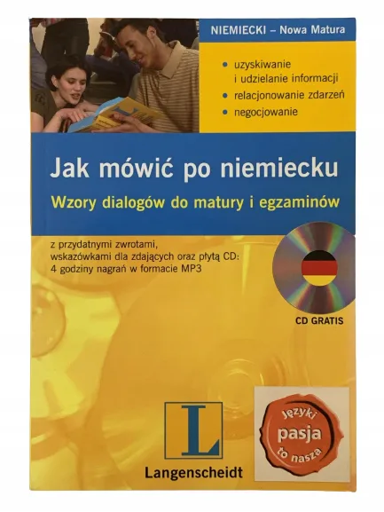 Okładka: JĘZYK niemiecki liceum DIALOGI MATURA ŚCIĄGA CD