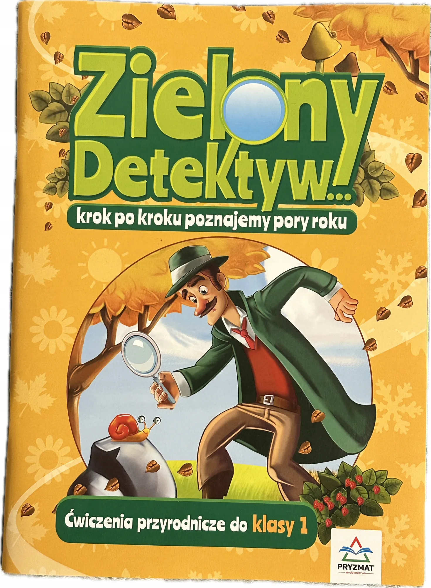 Okładka: Przyroda ćwiczenia karty pracy klasa 1 A4 Zielony detektyw pory roku