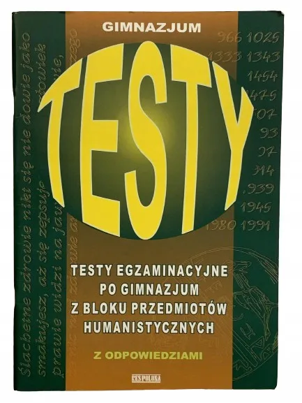 Okładka: EGZAMIN ÓSMOKLASISTY JĘZYK POLSKI ARKUSZE testy z odpowiedziami