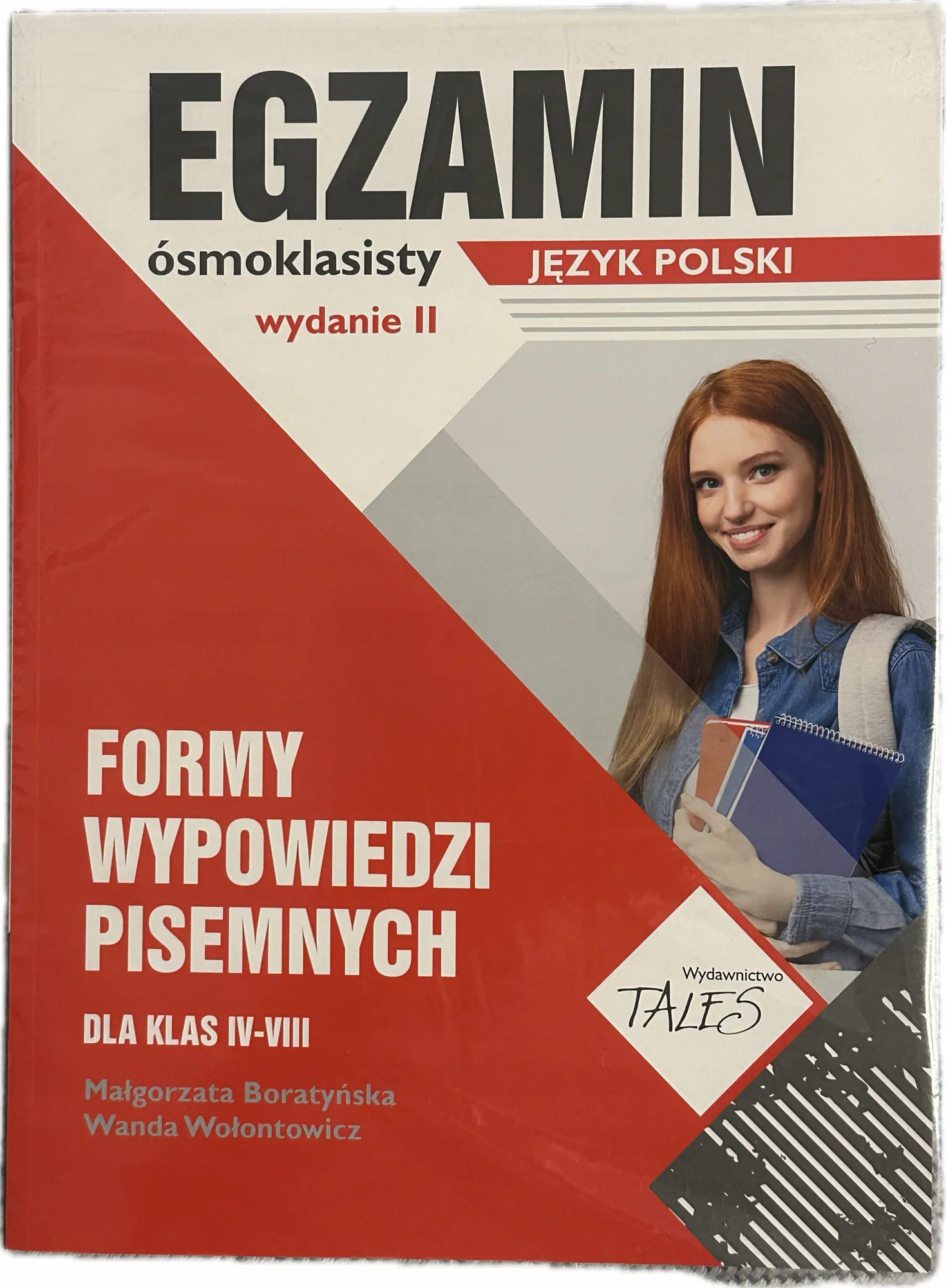 Okładka: Egzamin 8-klasisty ósmoklasisty język polski formy wypowiedzi pisemnych