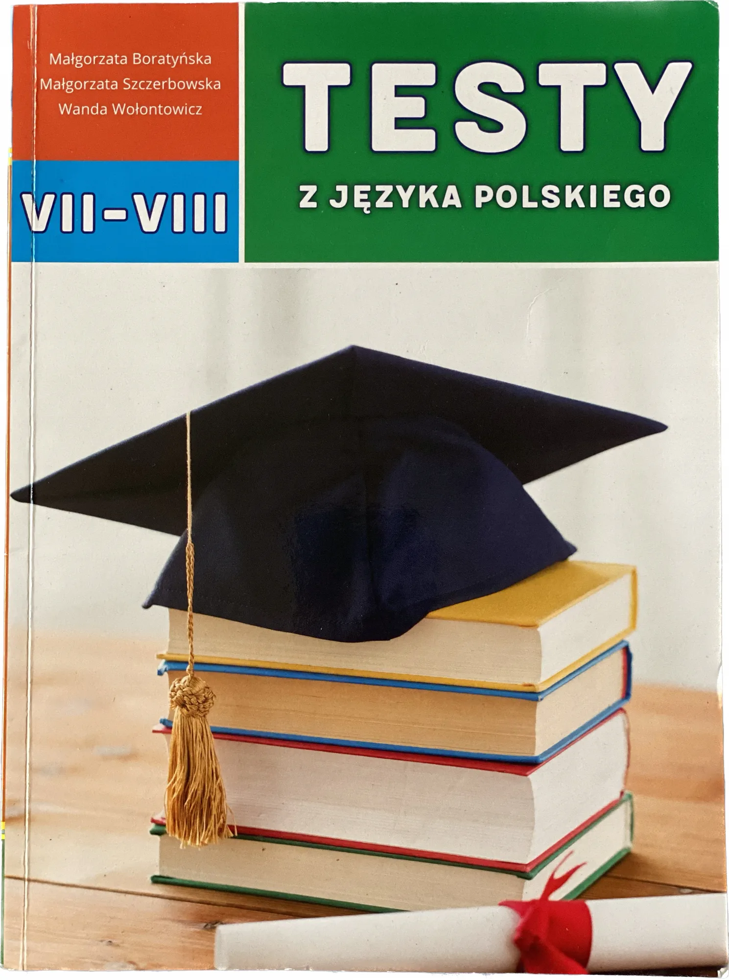 Okładka: język polski testy sprawdziany klasa 7 8 format a4