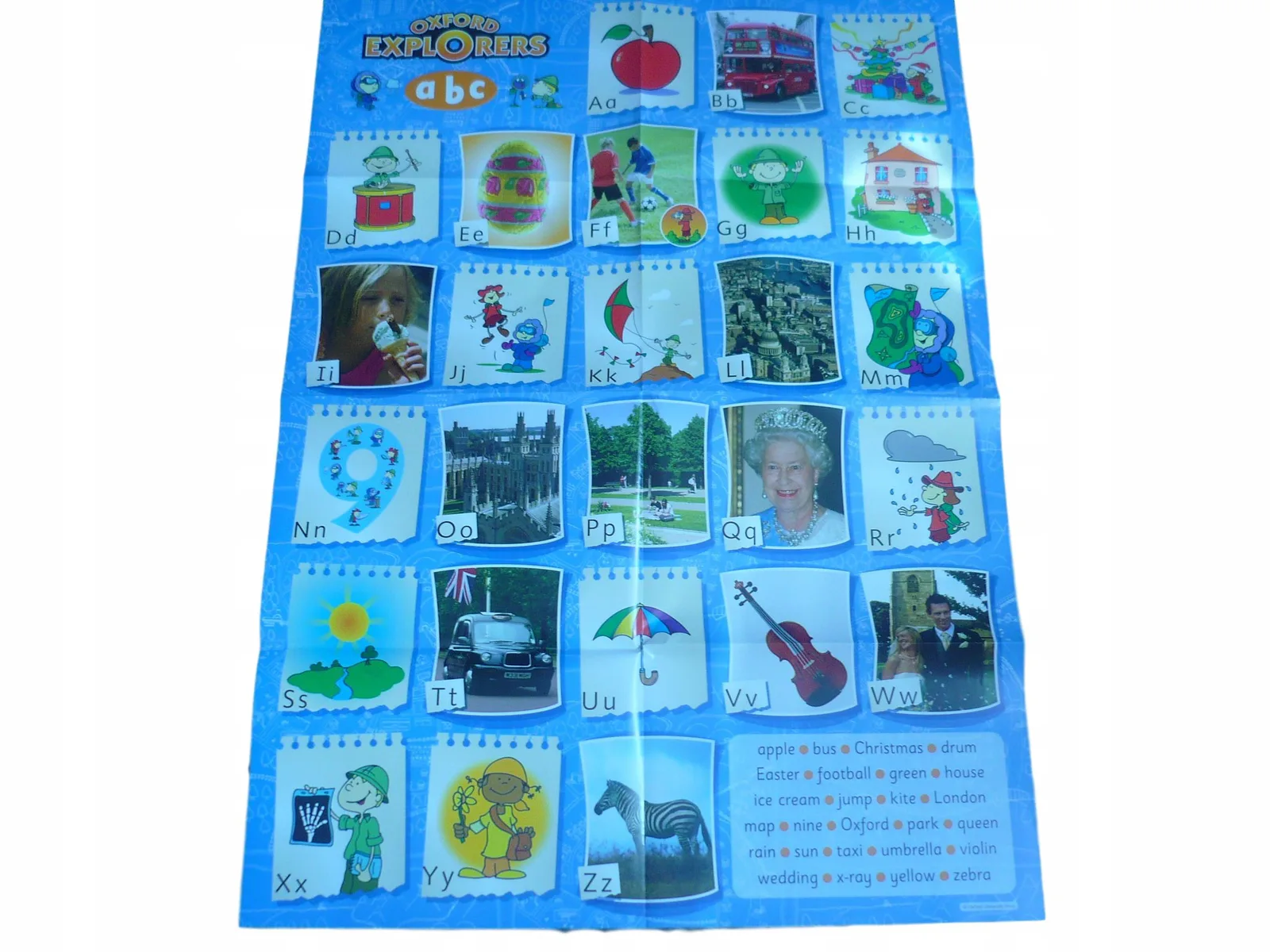 Okładka: ALFABET język angielski plakat LITERKI OE