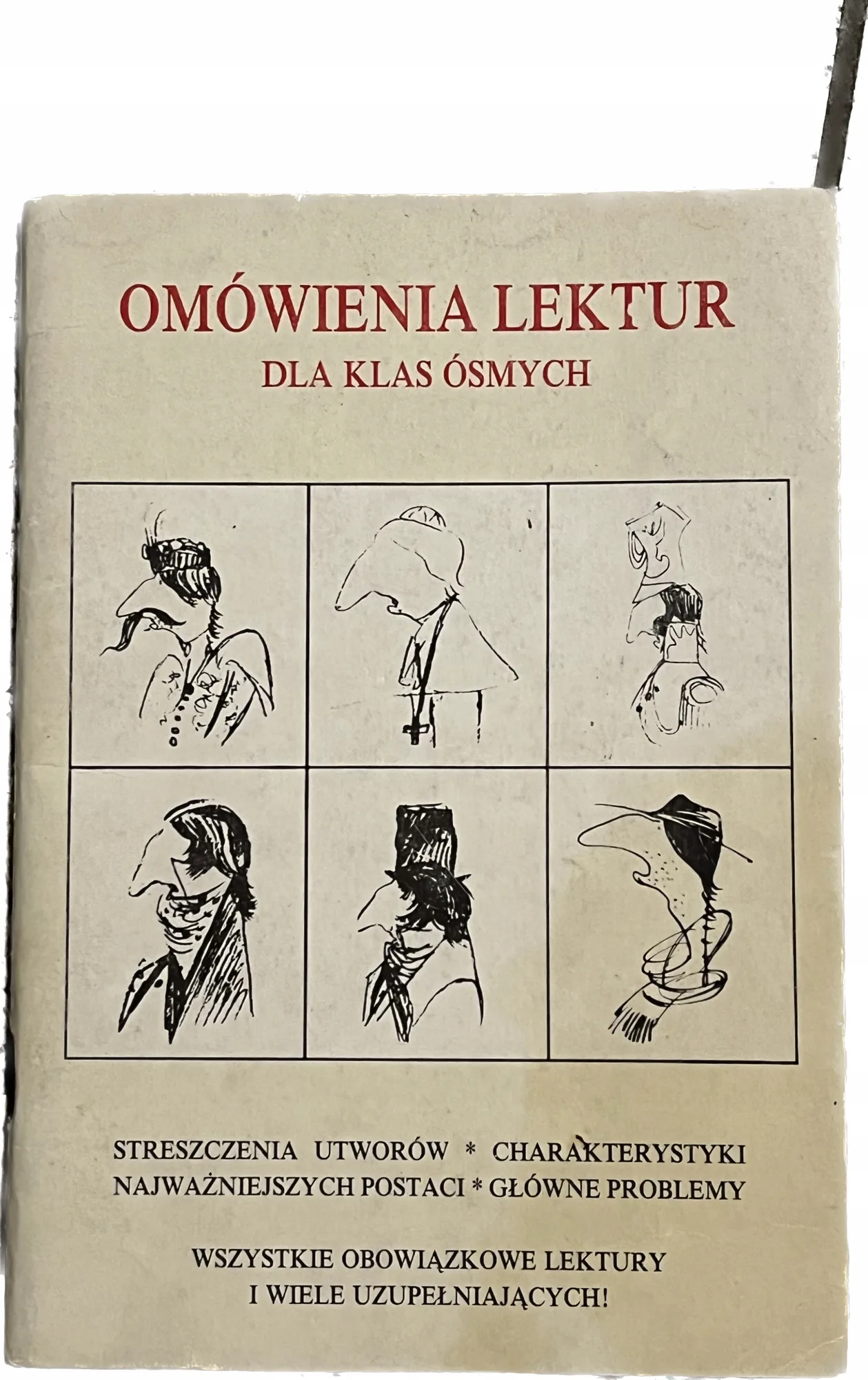 Okładka: OPRACOWANIA omówienia LEKTUR streszczenia ściąga klasa 8
