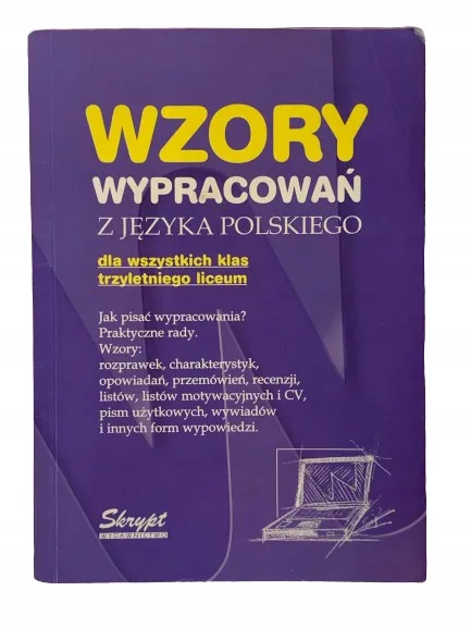 Okładka: WYPRACOWANIA liceum wzory język polski klasa 1 2 3 4