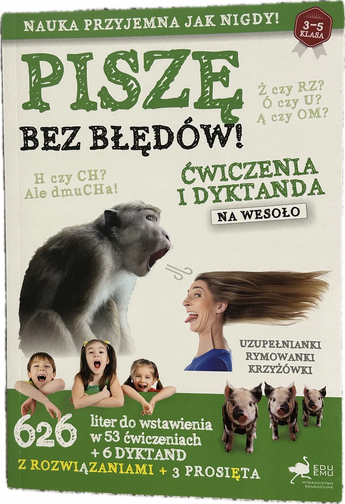 Okładka: Piszę bez błędów ortografia ćwiczenia dyktanda z rozwiązaniami