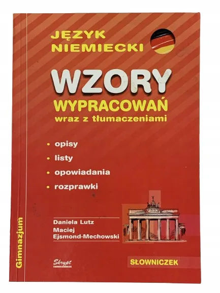 Okładka: Język niemiecki wzory wypracowań wraz z tłumaczeniami KLASA 7 8 gimnazjum