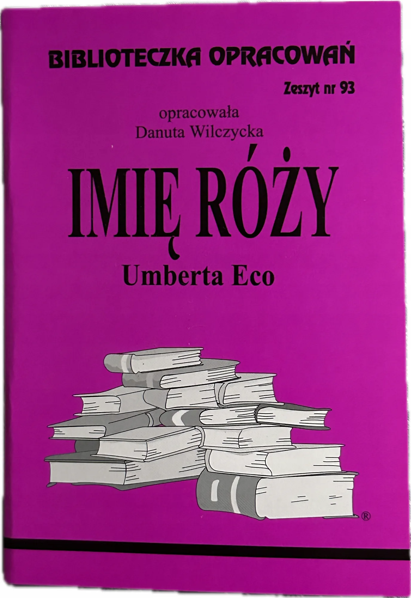 Okładka: Imię Róży streszczenie opracowanie ŚCIĄGA bryk omówienie lektury