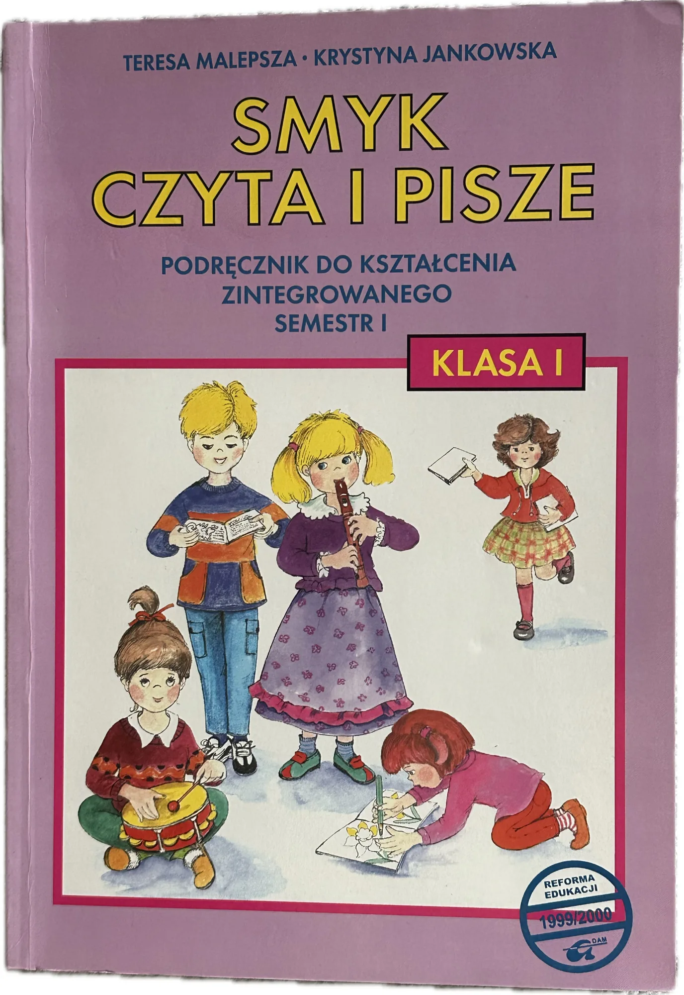 Okładka: Smyk czyta i pisze klasa 1 PODRĘCZNIK część 1 i 2 ELEMENTARZ NAUKA CZYTANIA