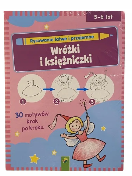 Okładka: NAUKA RYSUNKU KURS RYSOWANIA dla dzieci 5 6 wróżki