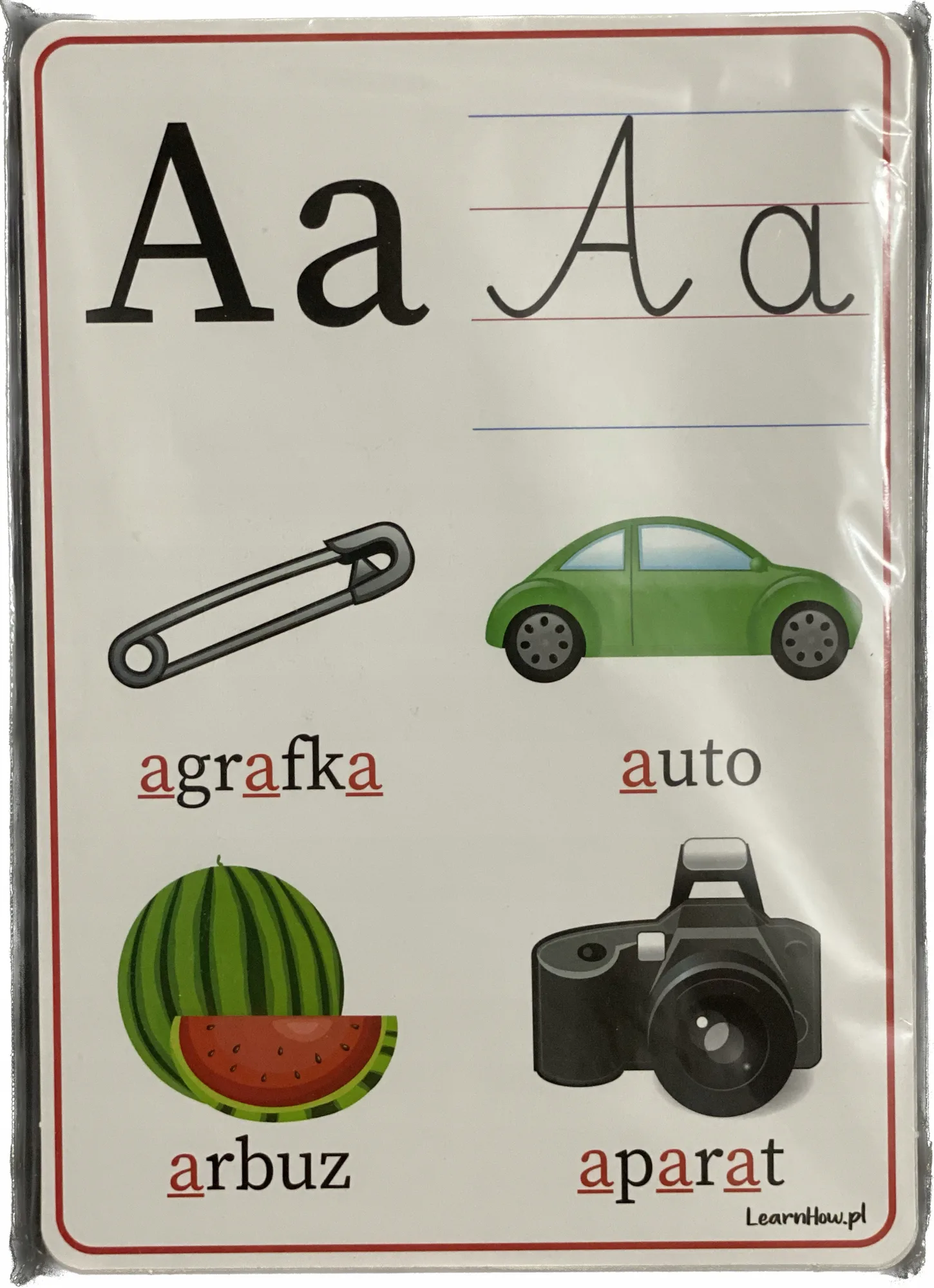 Okładka: Alfabet obrazkowo wyrazowy A5 kolorowe plansze edukacyjne litery drukowane