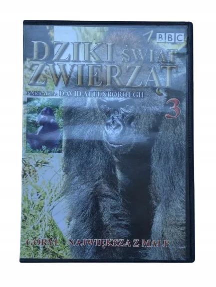 Okładka: Dziki świat zwierząt GORYL film dvd płyta BBC