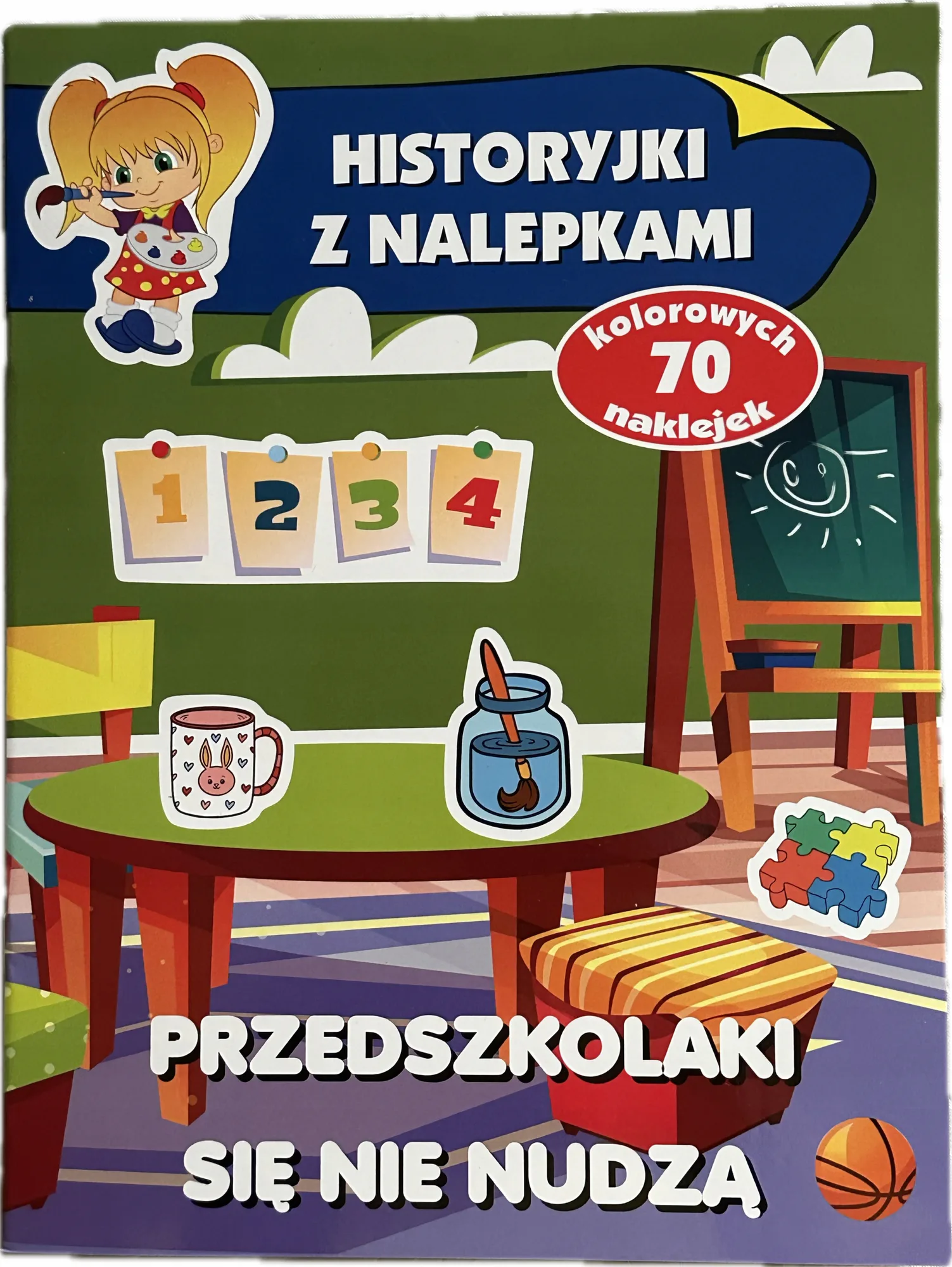 Okładka: Edukacyjna dla przedszkolaka z naklejkami PRZEDSZKOLAKI się nie nudzą A4