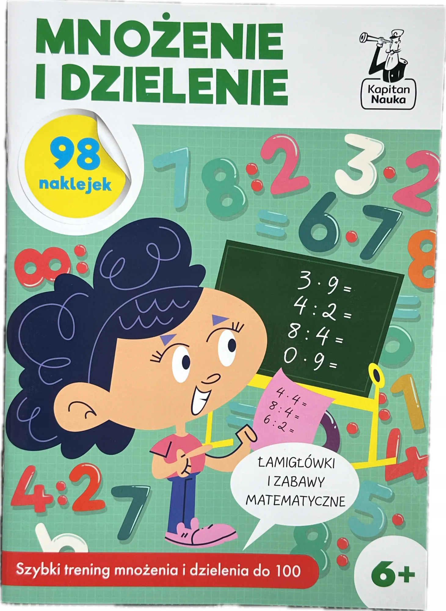 Okładka: MATEMATYKA klasa 1 2 zdania ćwiczenia mnożenie dzielenie grafy naklejki