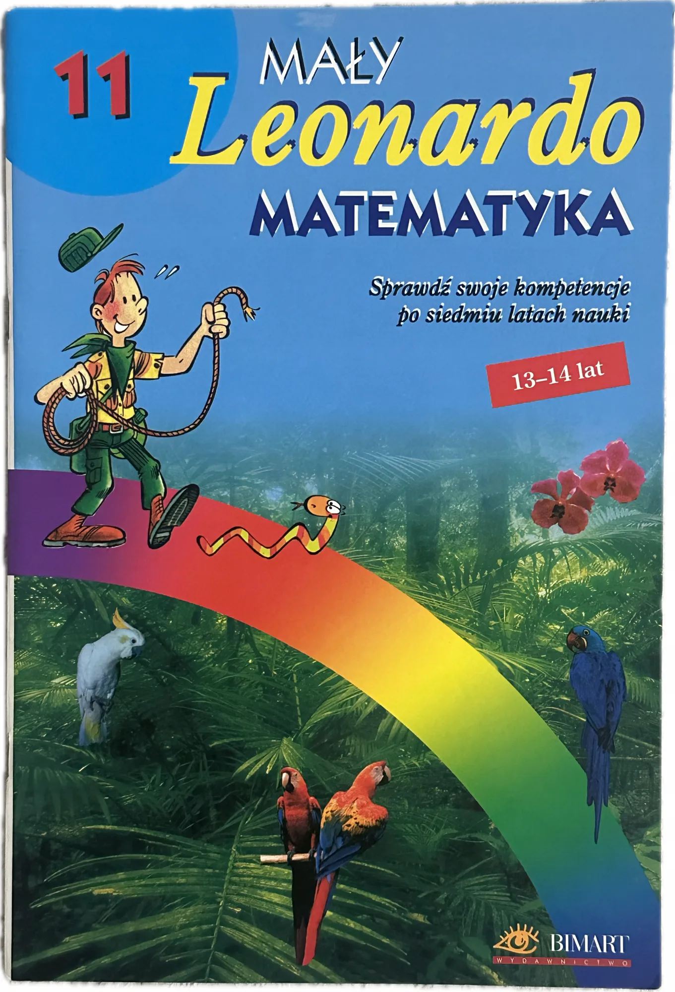 Okładka: MATEMATYKA klasa 7 Mały Leonardo zbiór zadań + rozwiązania 13 14 lat