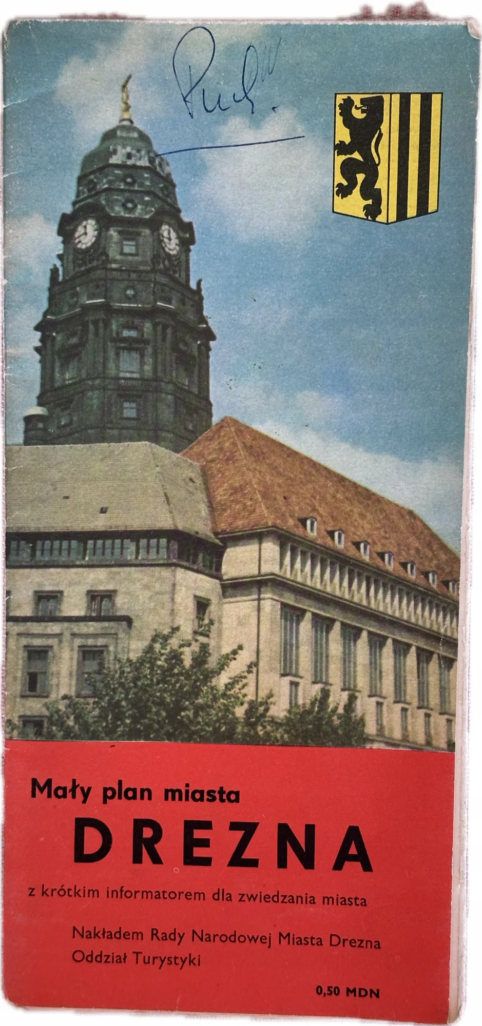 Okładka: Informator turystyczny plan miasta DREZNO 1971 ROK