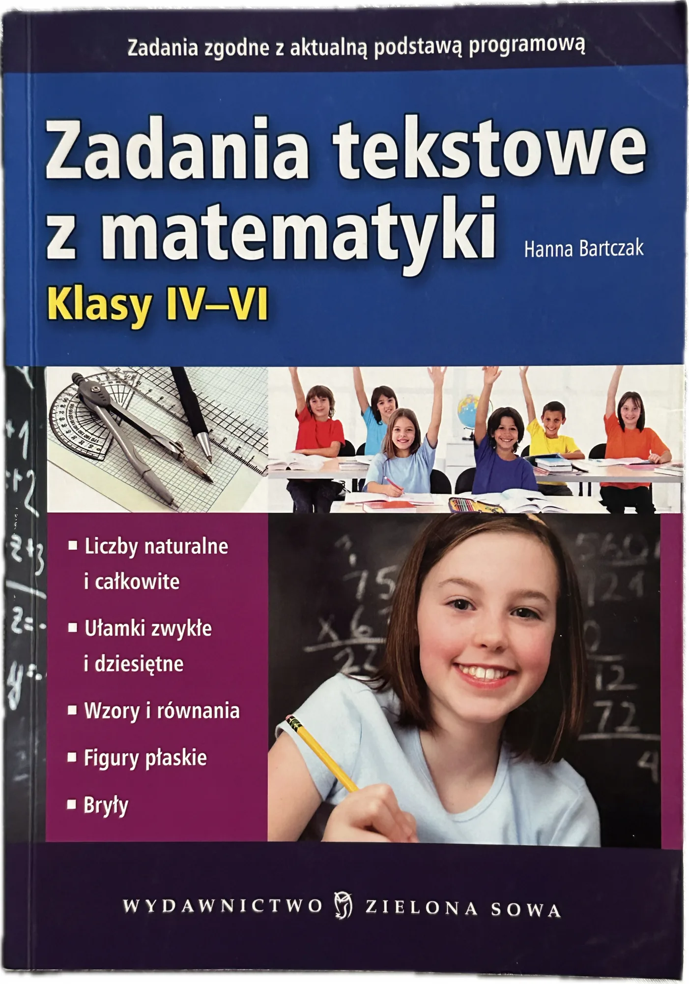 Okładka: MATEMATYKA KLASA 4 5 6 zadania tekstowe z pełnymi rozwiązaniami klucze odp