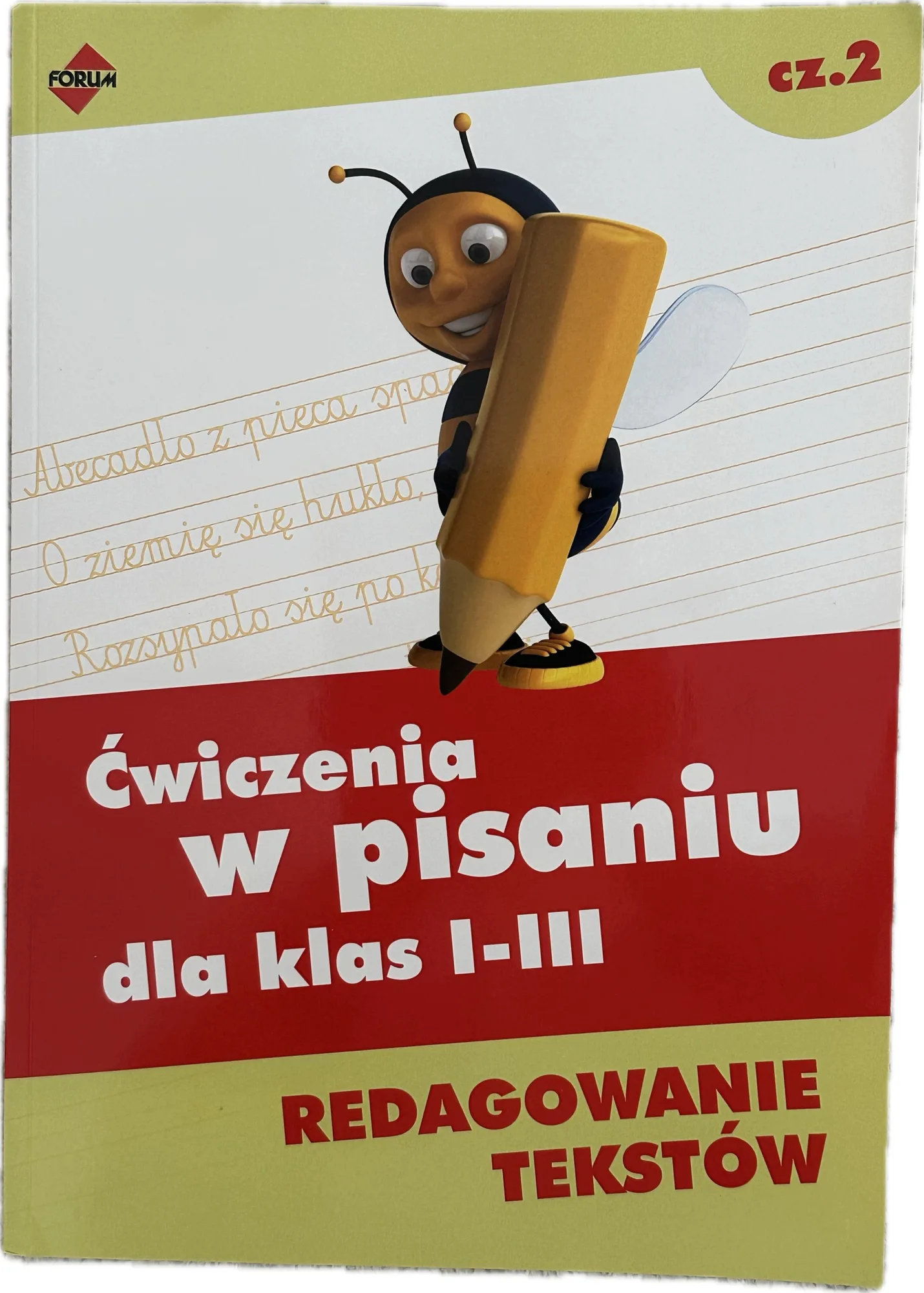 Okładka: Ćwiczenia w pisaniu klasa 1 2 3 redagowanie tekstow czesc 2