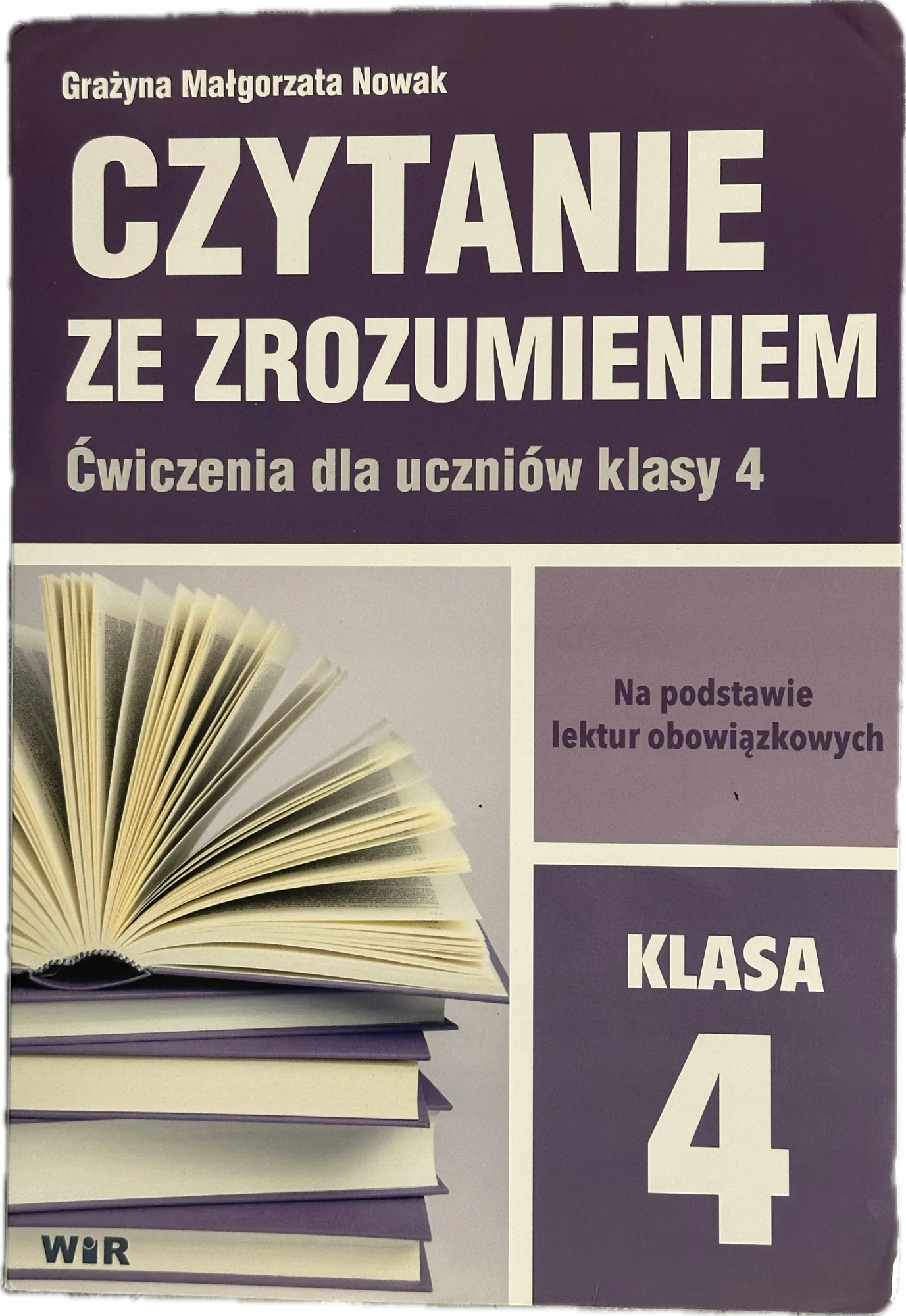 Okładka: Sprawdziany testy na CZYTANIE ze zrozumieniem klasa 4
