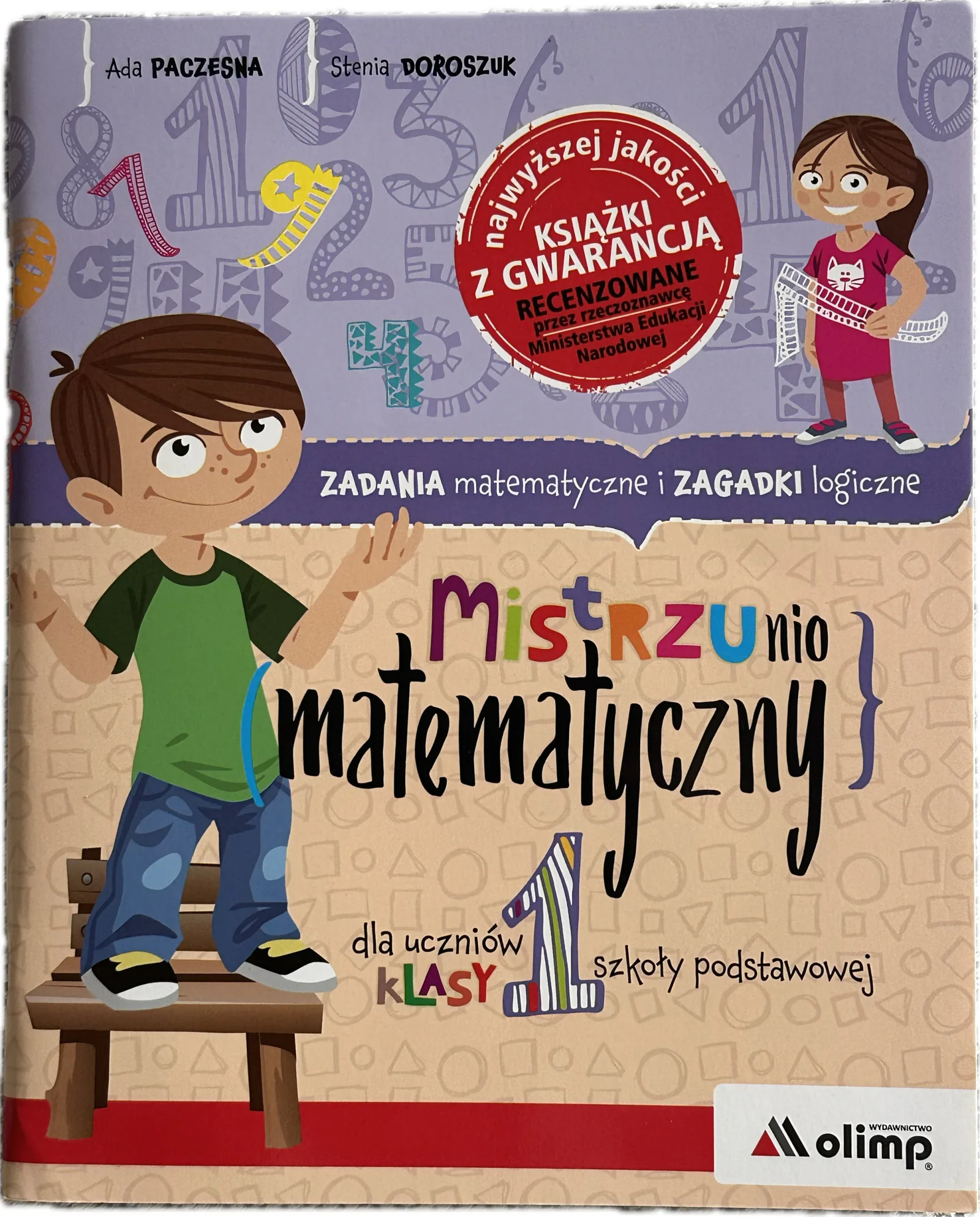 Okładka: MATEMATYKA klasa 1 mistrzunio matematyki zadania z treścią ćwiczenia 7 lat