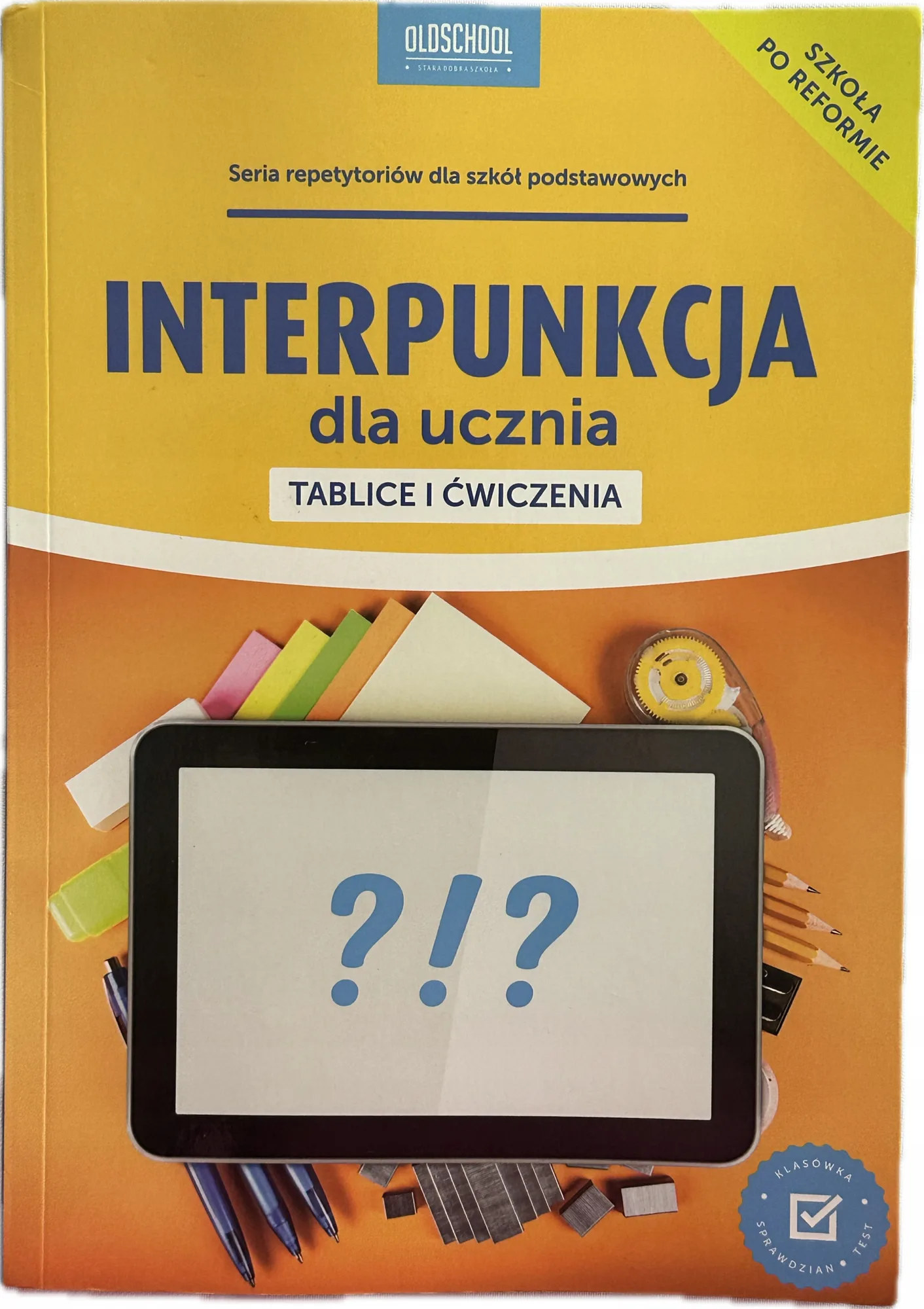 Okładka: Interpunkcja dla ucznia tablice ćwiczenia zasady
