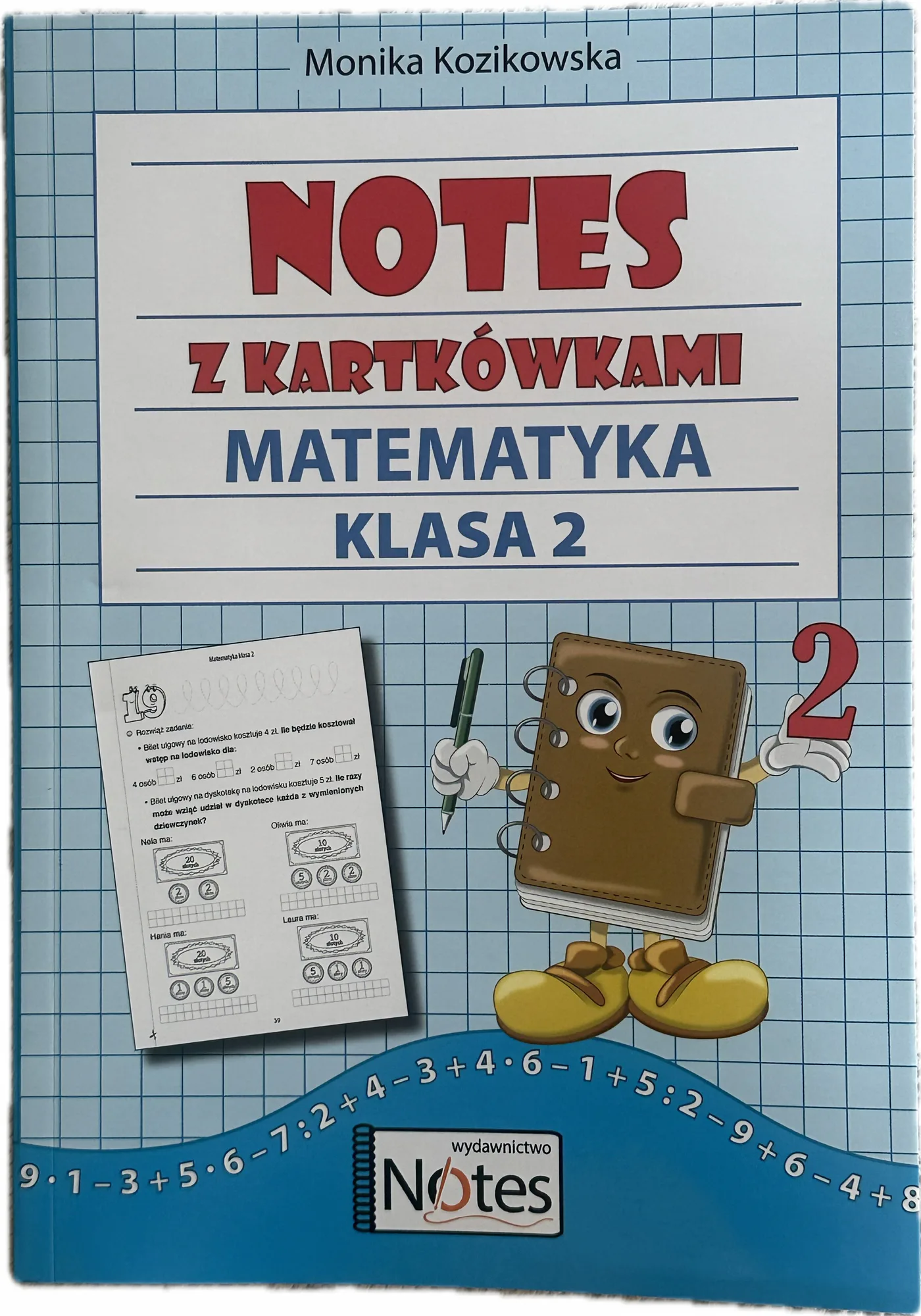 Okładka: Matematyka klasa 2 kartkówki Notes z kartkówkami ćwiczenia zadania