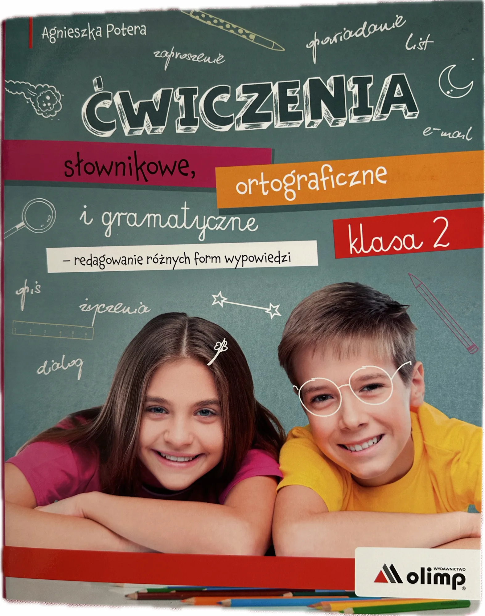 Okładka: Ortografia gramatyka ćwiczenia ortograficzne gramatyczne karty pracy kl. 2