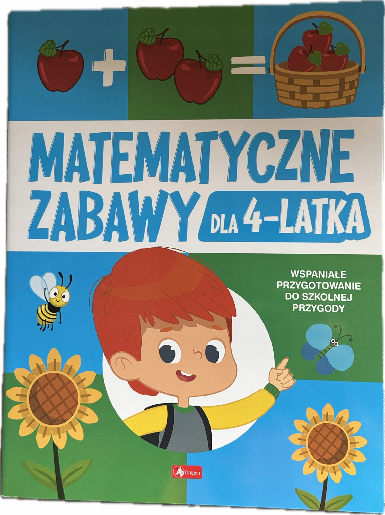 Okładka: MATEMATYKA 4 lata zabawy matematyczne karty pracy proste ćwiczenia