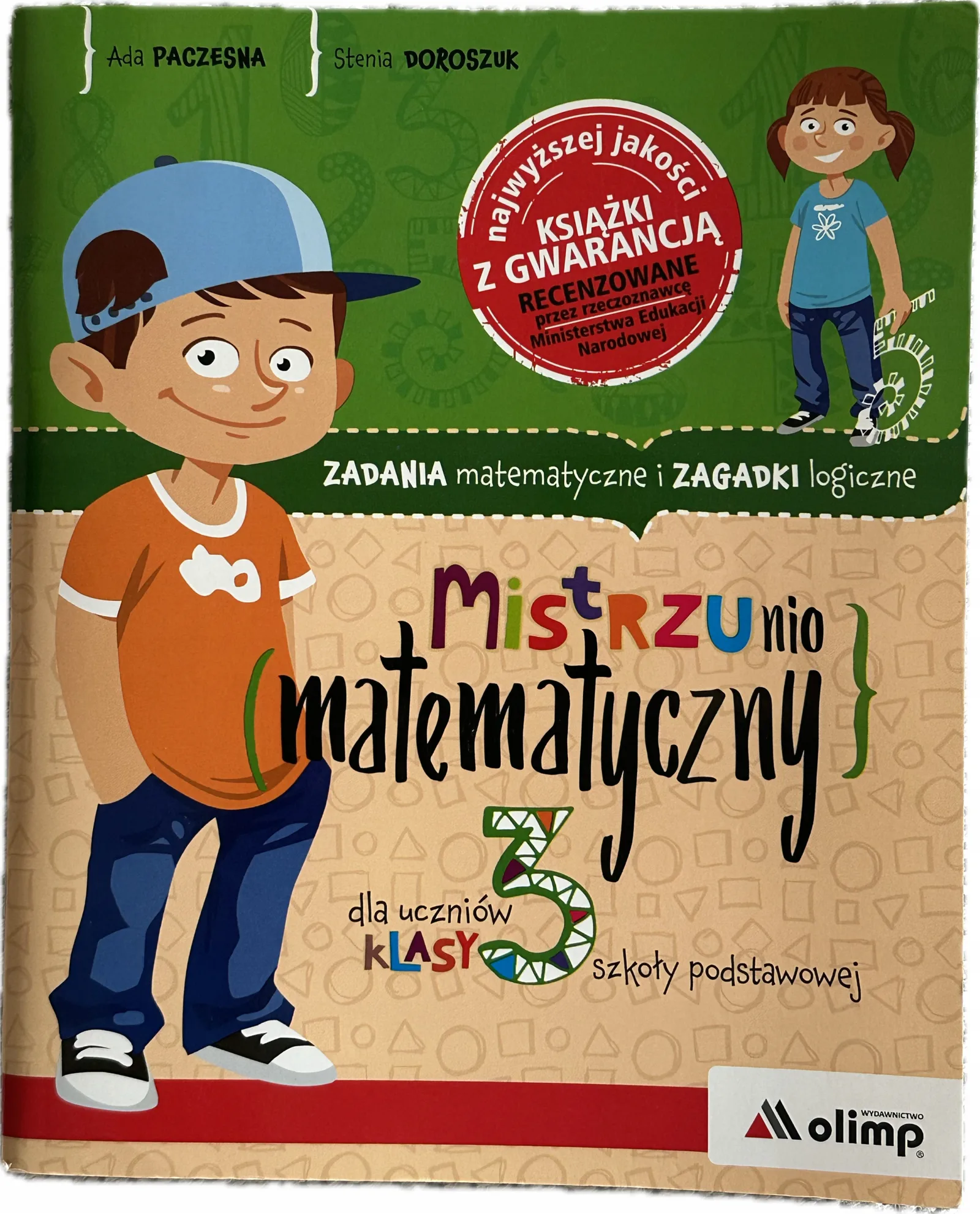 Okładka: MATEMATYKA klasa 3 mistrzunio matematyki zadania z treścią ćwiczenia 9 lat
