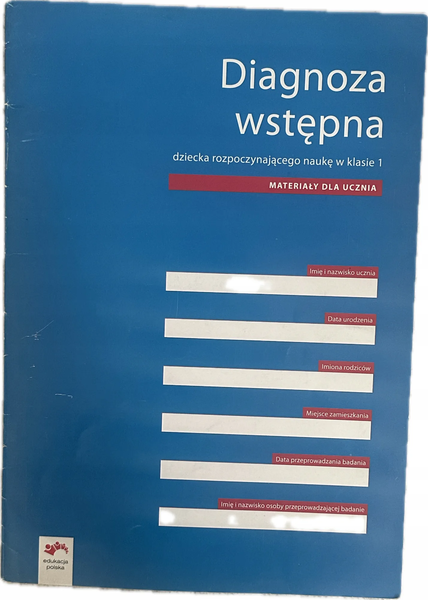 Okładka: DIAGNOZA wstępna dojrzałości szkolnej arkusz obserwacji badanie gotowości