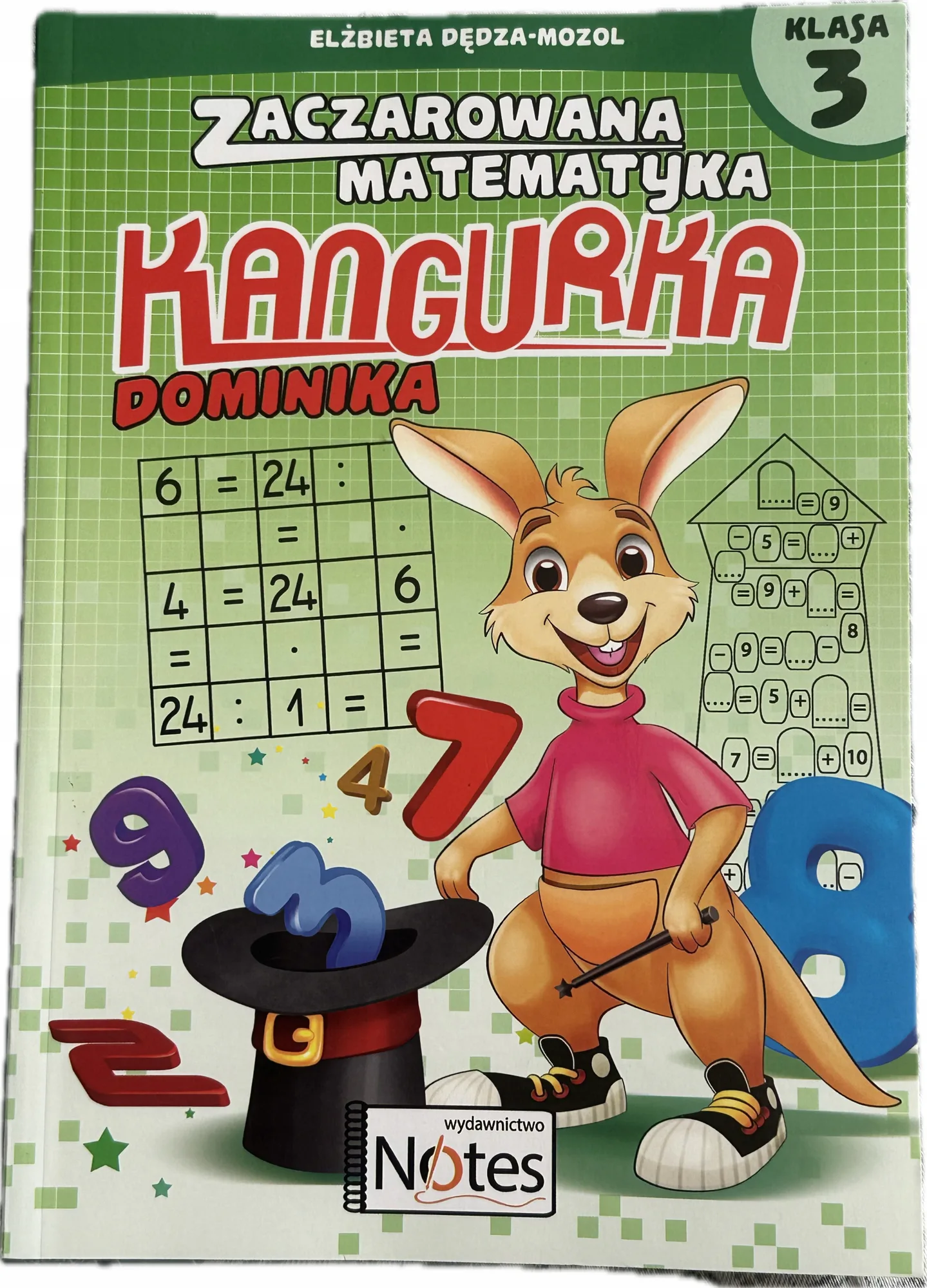Okładka: Zaczarowana matematyka kangurka klasa 3 zadania ćwiczenia kangurek NIKO odp