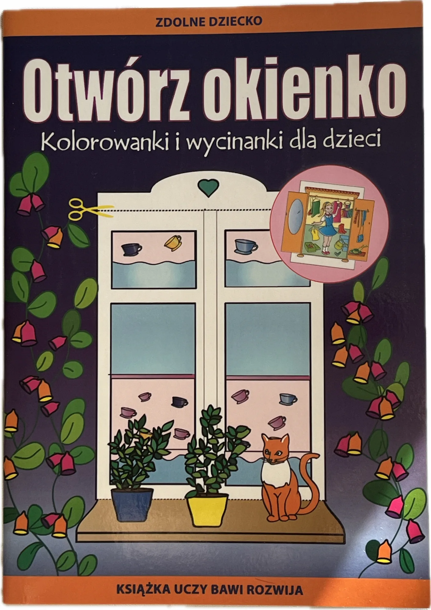 Okładka: książeczka dla przedszkolaka kolorowanka wycinanka