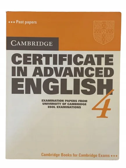 Okładka: Cambridge Certificate in Advanced English 4