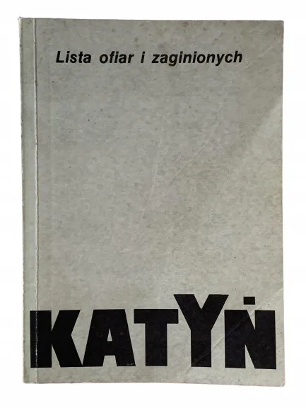 Okładka: Katyń - lista ofiar i zaginionych
