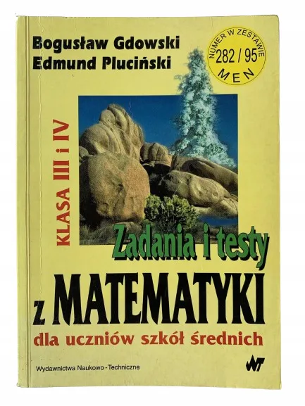 Okładka: Matematyka zadania testy rozwiązania klasa 3 4 LO