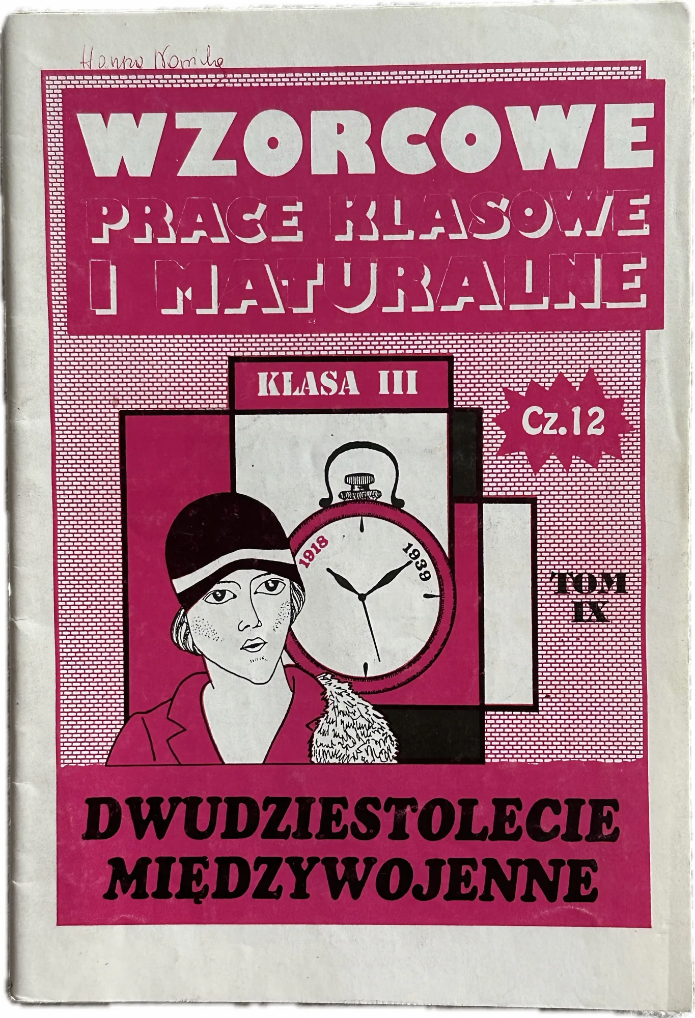 Okładka: MATURA prace wypracowania XX-LECIE międzywojenne