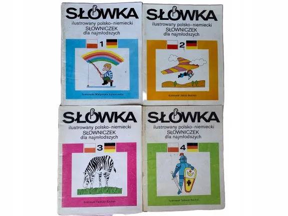 Okładka: Słówka ilustrowany słownik polsko niemiecki 4 szt
