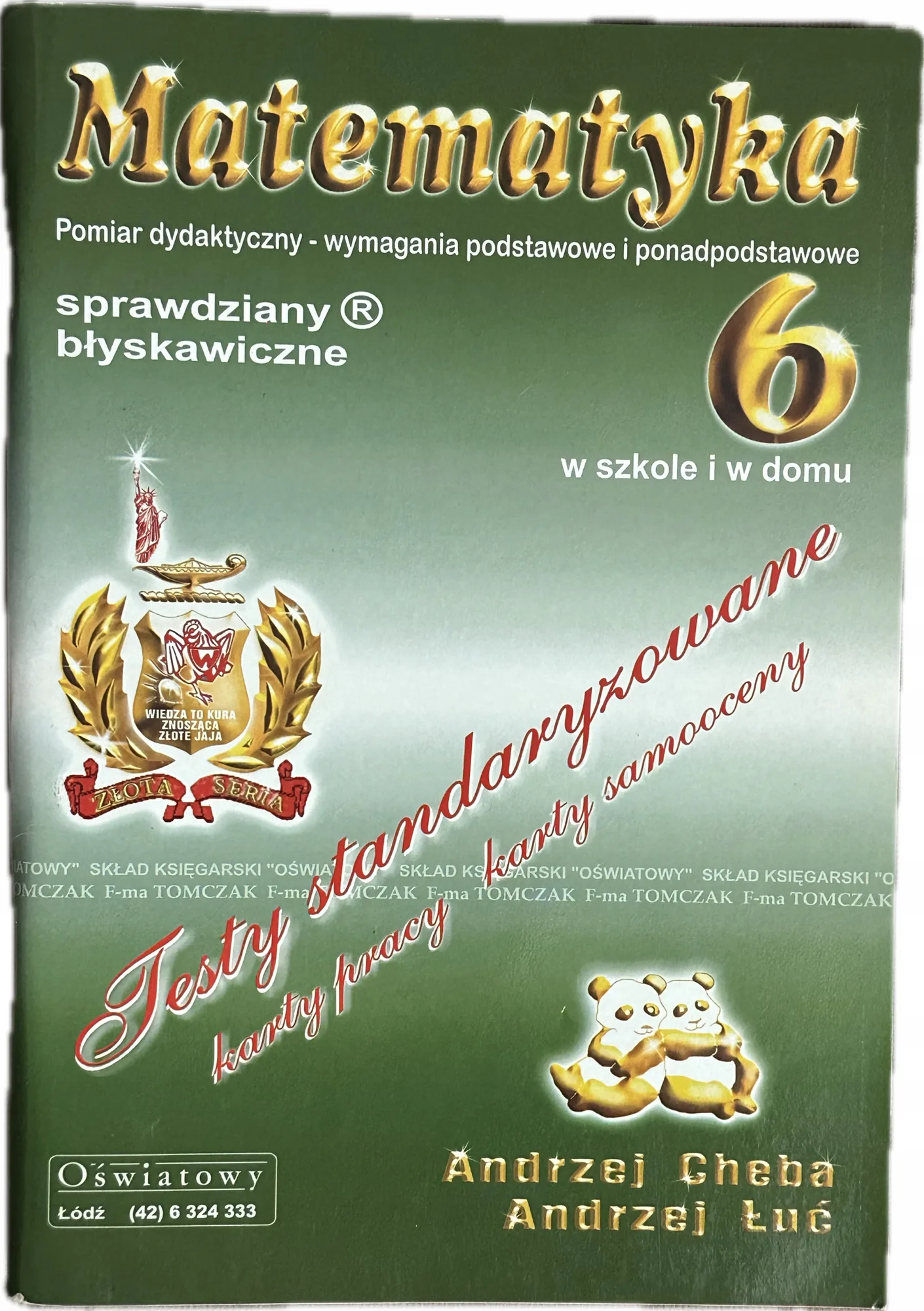 Okładka: MATEMATYKA klasa 6 sprawdziany testy z odpowiedziami stan bdb
