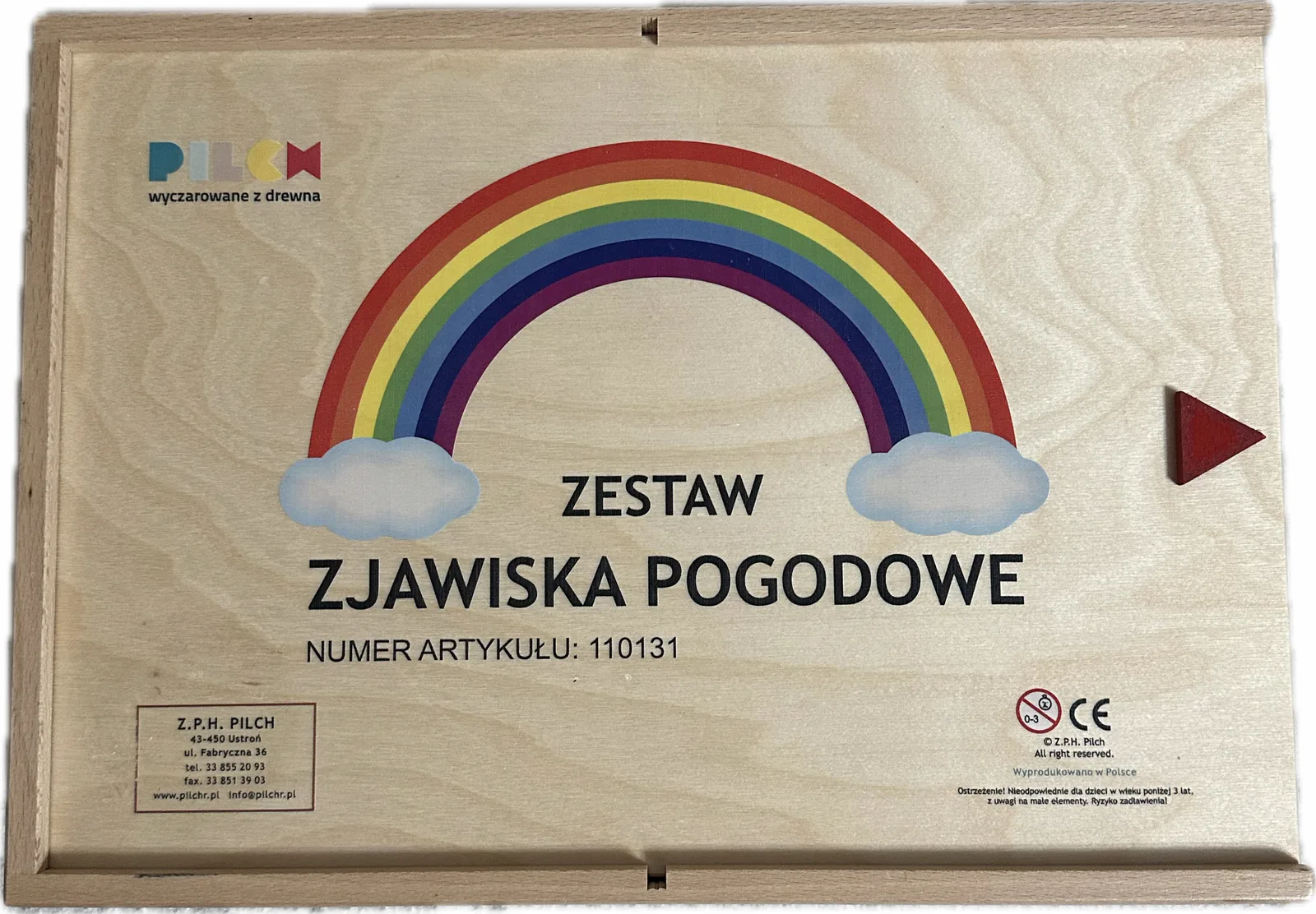 Okładka: Drewniany zestaw układanek edukacyjnych ZJAWISKA POGODOWE eko DREWNO Pilch