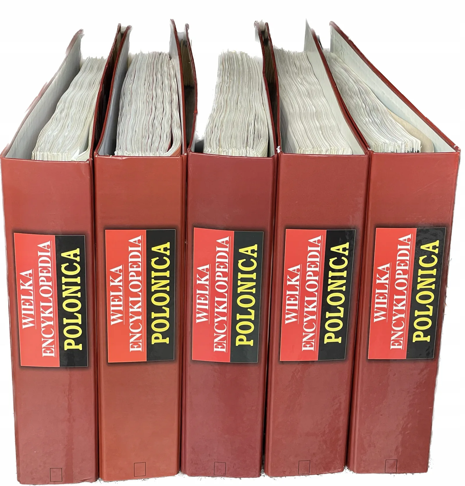 Okładka: WIELKA ENCYKLOPEDIA POLONICA 5 pełnych skoroszyt.