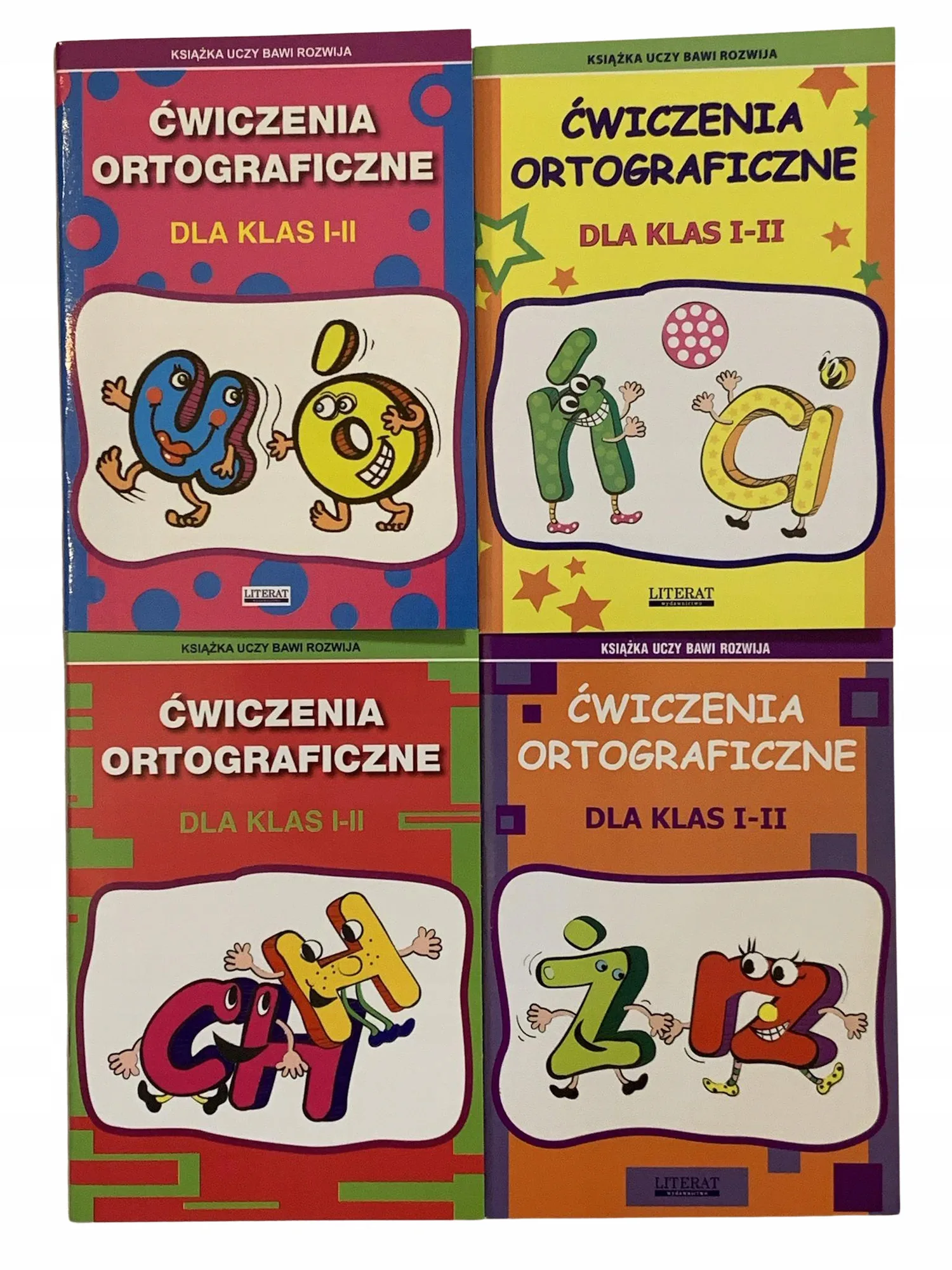 Okładka: ćwiczenia ortograficzne ortografia klasa 1 2 4 szt