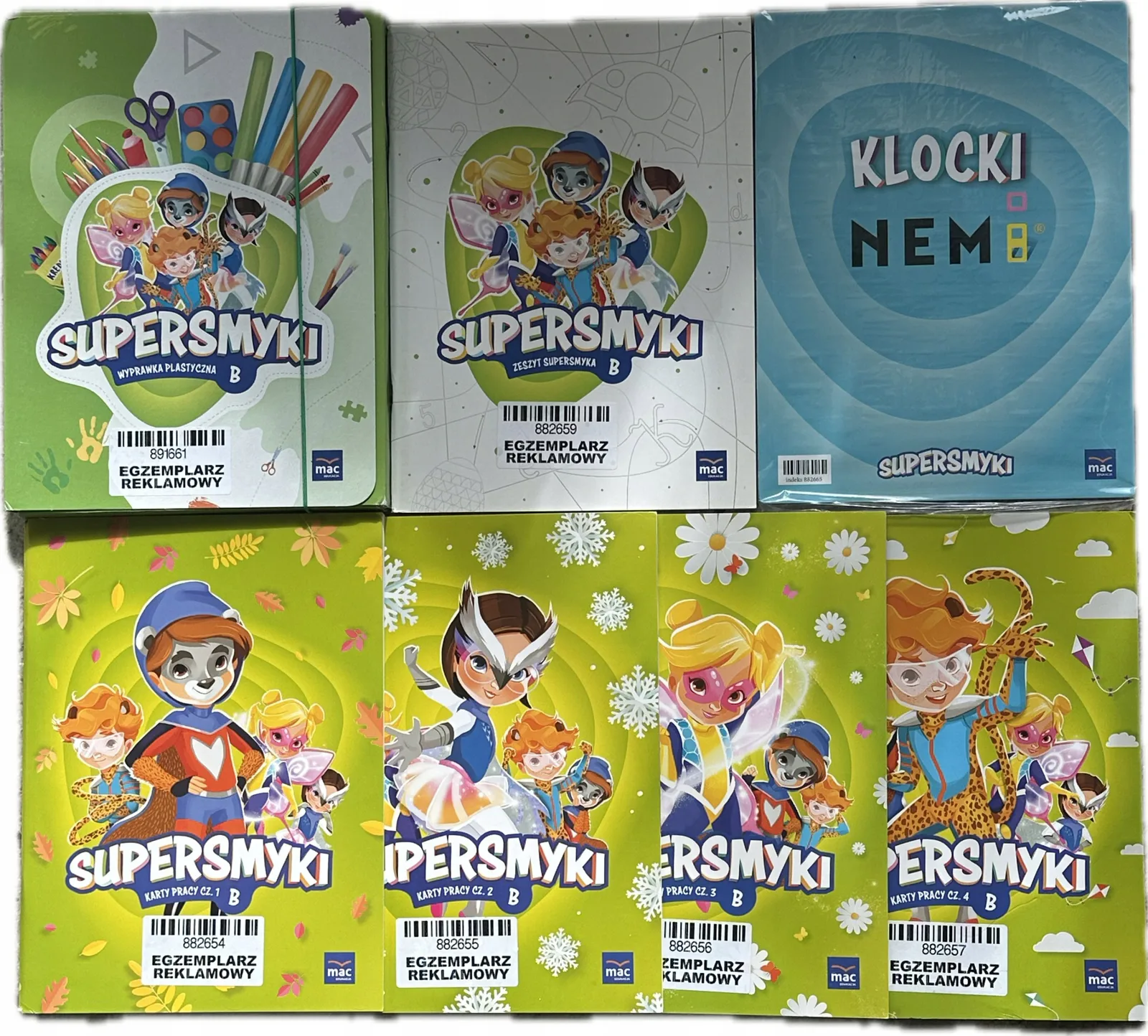 Okładka: Pakiet Supersmyki Poziom B pięciolatek 5-latek zestaw box komplet MAC