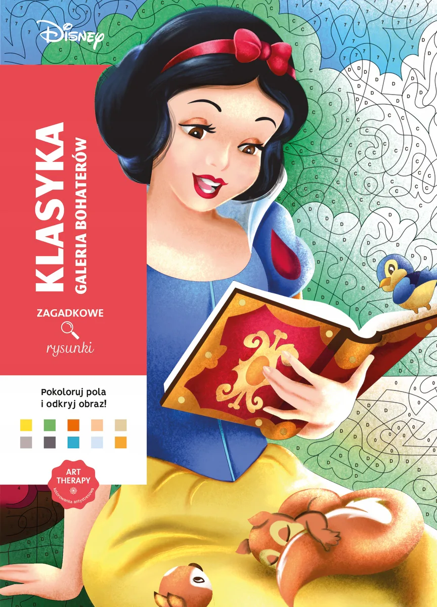 Okładka: Disney KOLOROWANKA ANTYSTRESOWA klasyka Galeria bohaterów ART therapy A4