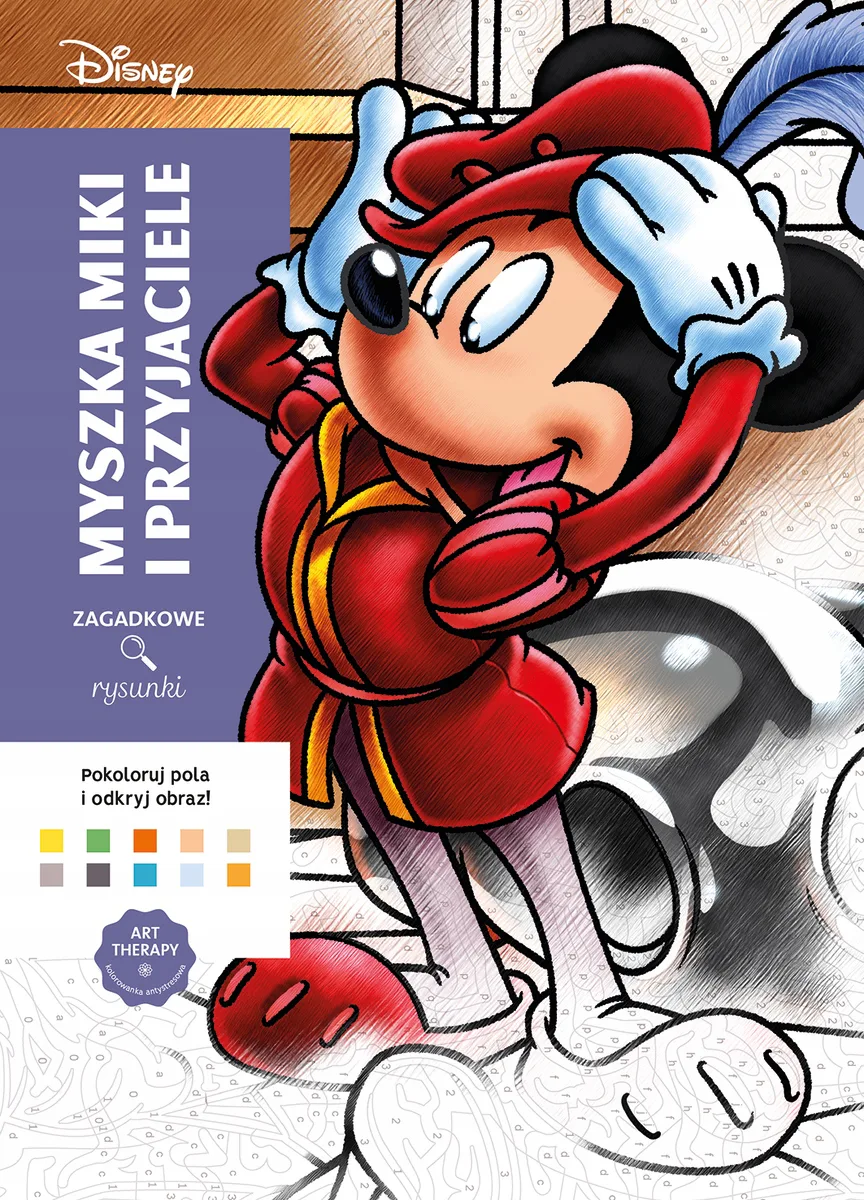Okładka: Art therapy. Kolorowanka antystresowa. Disney. Myszka Miki i przyjaciele