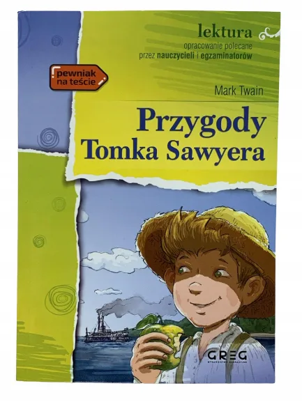 Okładka: Lektura z opracowaniem Przygody Tomka Sawyera GREG