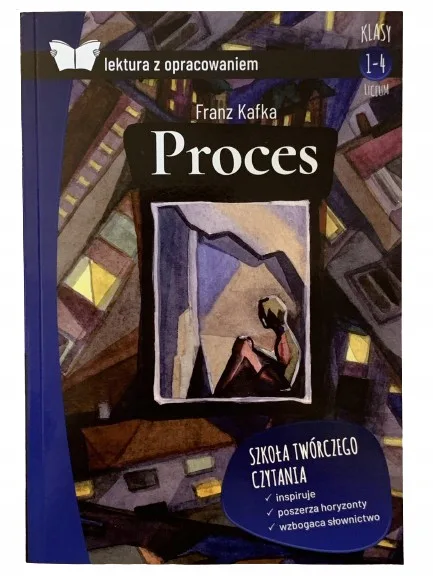 Okładka: PROCES FRANZ KAFKA lektura z opracowaniem LICEUM