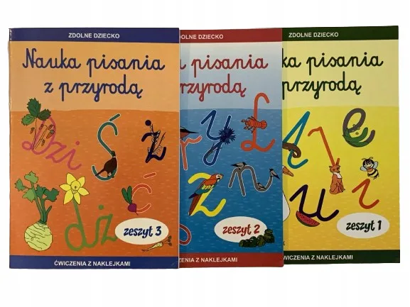 Okładka: zeszyt do kaligrafii NAUKA PISANIA pierwsze litery