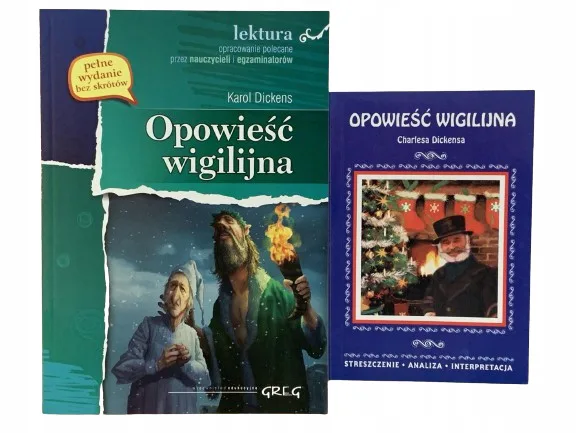 Okładka: OPOWIEŚĆ WIGILIJNA LEKTURA Z OPRACOWANIEM ściąga