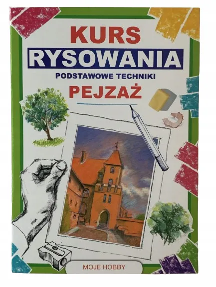 Okładka: Plastyka NAUKA RYSUNKU KURS RYSOWANIA pejzaż A4