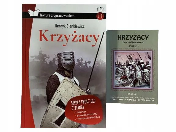 Okładka: Krzyżacy Sienkiewicz lektura + opracowanie ŚCIĄGA